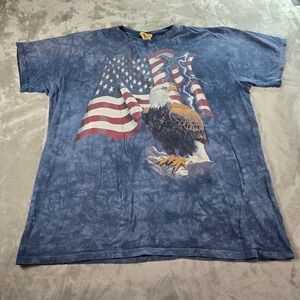 VTG The Mountain XXXL T-Shirt‎ Eagle American Flag Tie Dye Y2K USA Patriotic